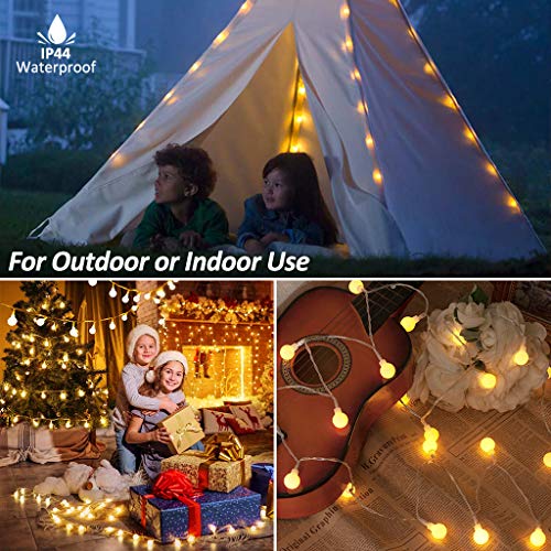Detalle de Zorela Globe Fairy Lights: 15M 100 LED Outdoor/Indoor String Lights with Remote
