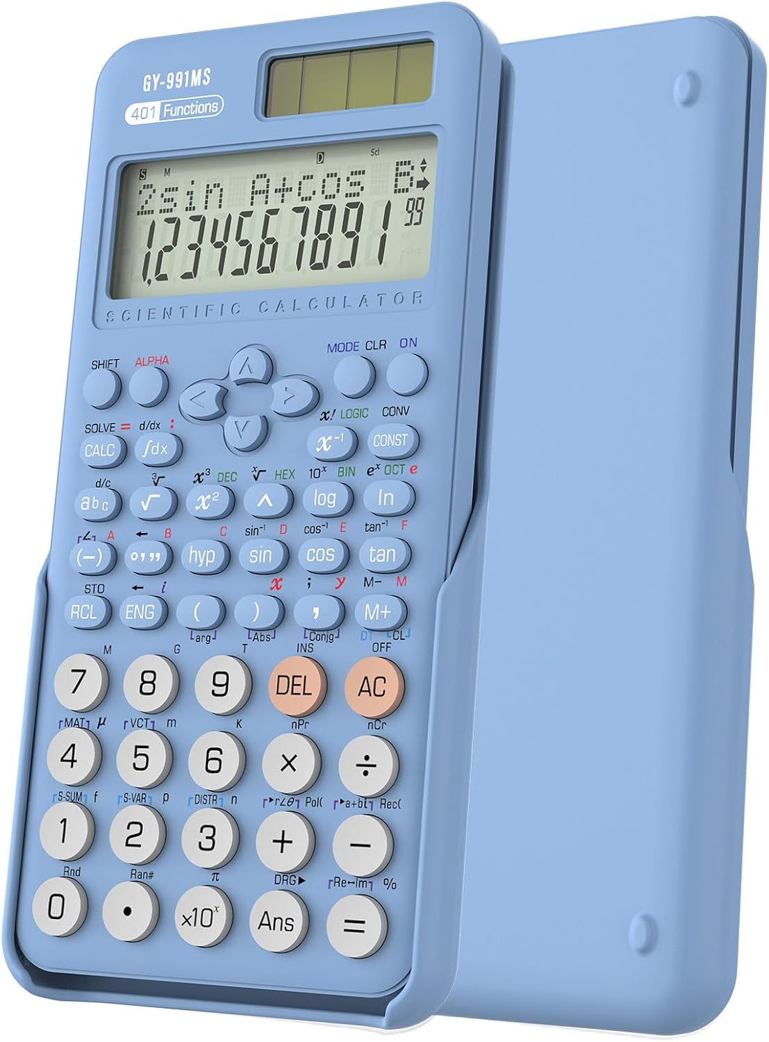 Detalle de NEWYES Advanced Scientific Calculator for Exam (401 functions, 2-line display) – Blue