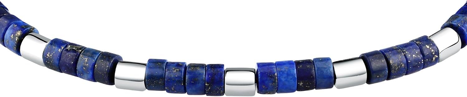 Detalle de Morellato Bracciale Uomo in Acciaio con Lapislazzuli – Collezione Pietre, S1736