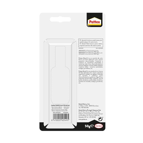 Thumbnail 1 de Pattex Nural 2 Reparador de esmalte y porcelana – esmalte blanco para desconchados, golpes y rozaduras (1 x 50 g)