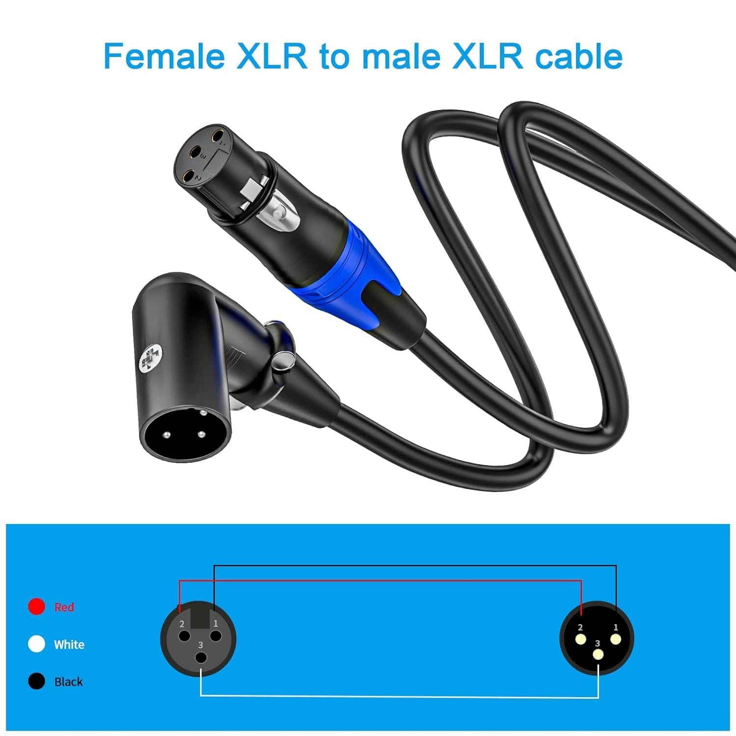 Detalle de Seefeful XLR Extension Cable 20FT