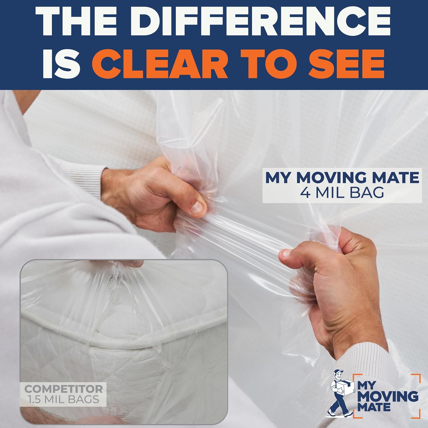 Thumbnail 1 de Double Mattress Bags For Moving & Storage – Heavy Duty Double Mattress Cover (4ft 6")