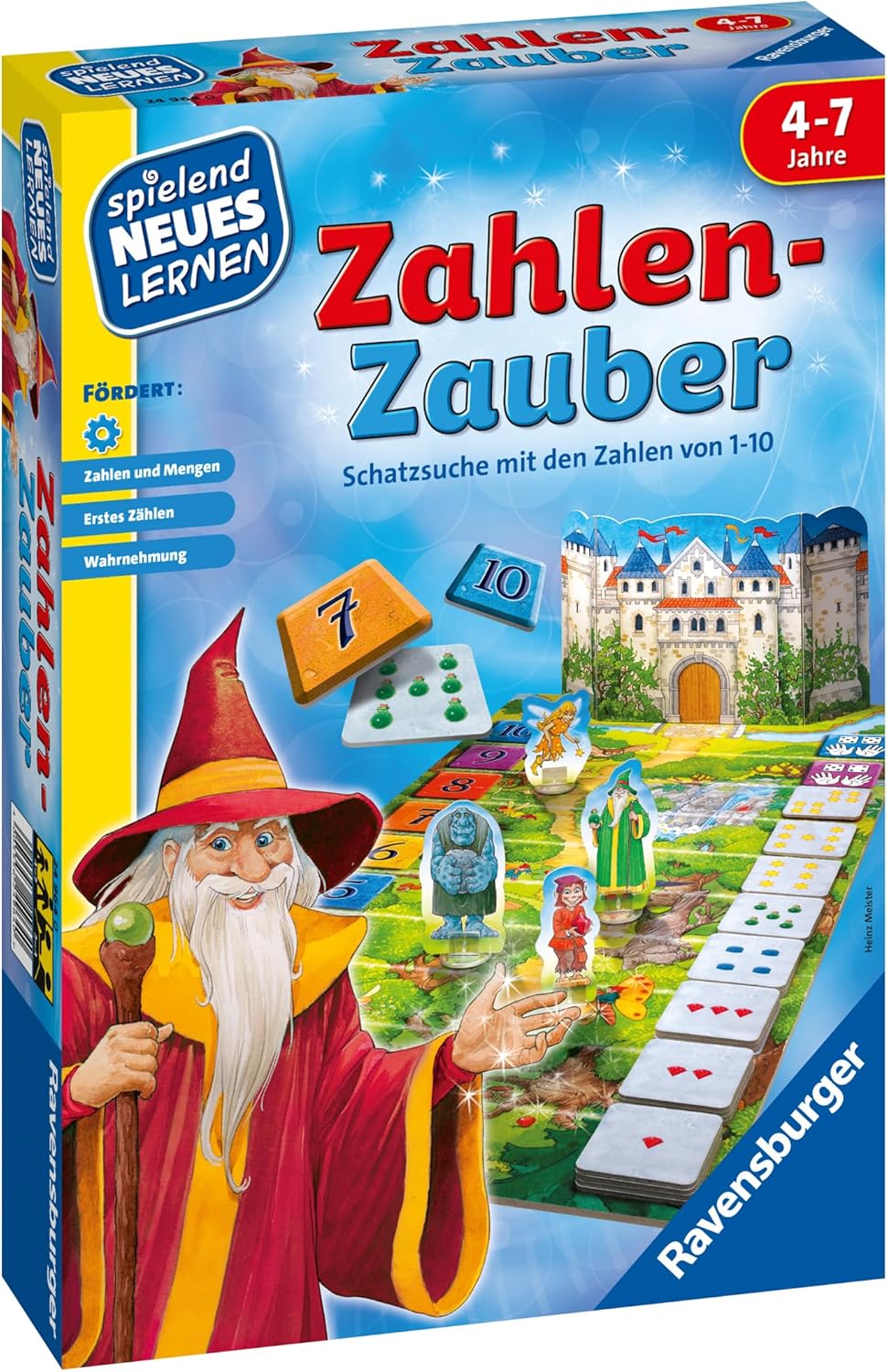 Detalle de Ravensburger 24964 Zahlen-Zauber – Lernspiel für 4–7 Jahre, Lernen mit Zahlen 1–10 in spannender Schatzsuche
