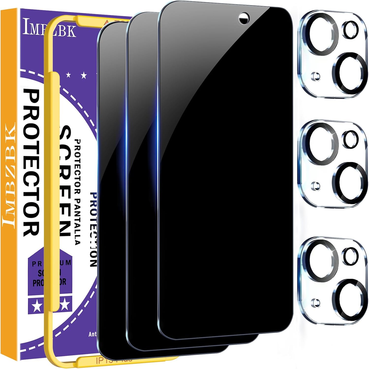 IMBZBK Protection Verre Trempé iPhone 15 6,1"