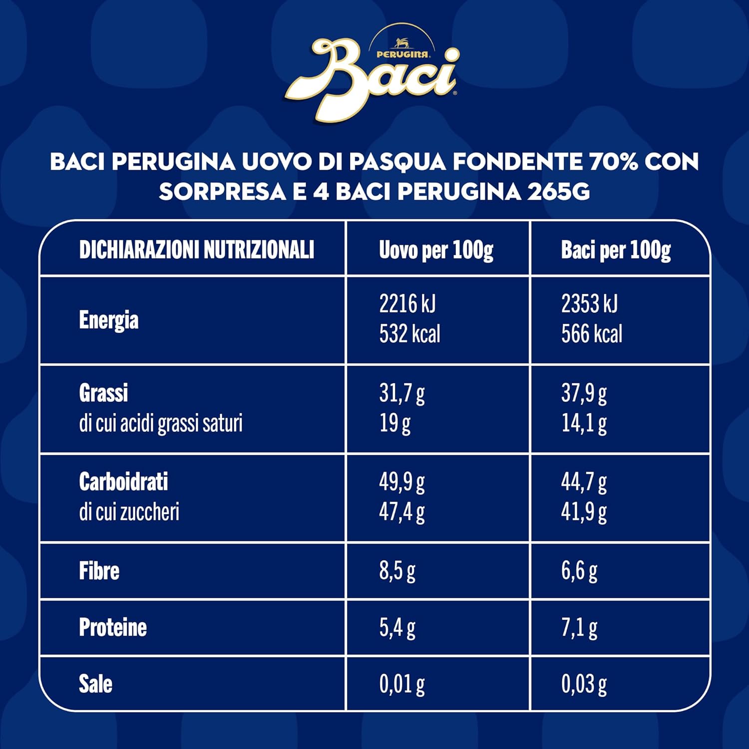 Thumbnail 6 de Uovo di Pasqua 2026 Perugina con cioccolato fondente 70% e sorpresa + 4 cioccolatini (265 g)