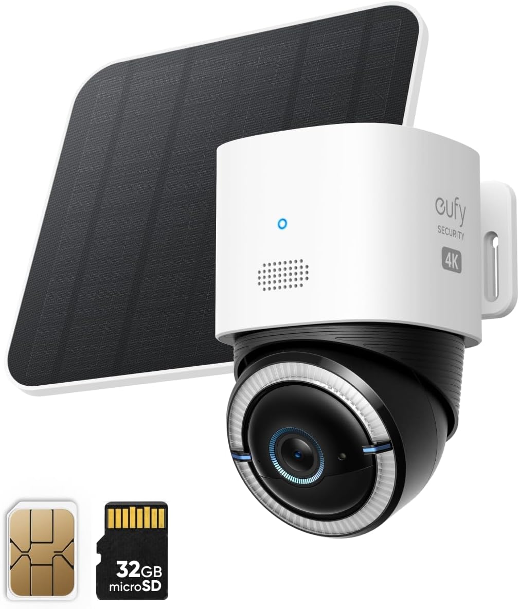 Detalle de eufy CAM S330 4K panel solar 4G camara exterior