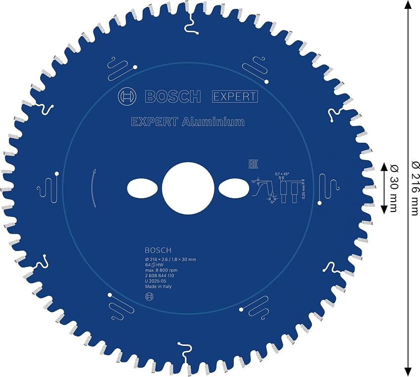Detalle de Bosch 1x Hoja de sierra EXPERT Aluminium para aluminio ÎØ mm