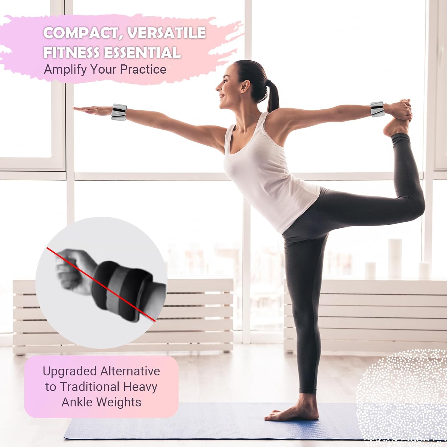 Thumbnail 2 de Adjustable Silicone Wrist and Ankle Weights, 2 lb Set