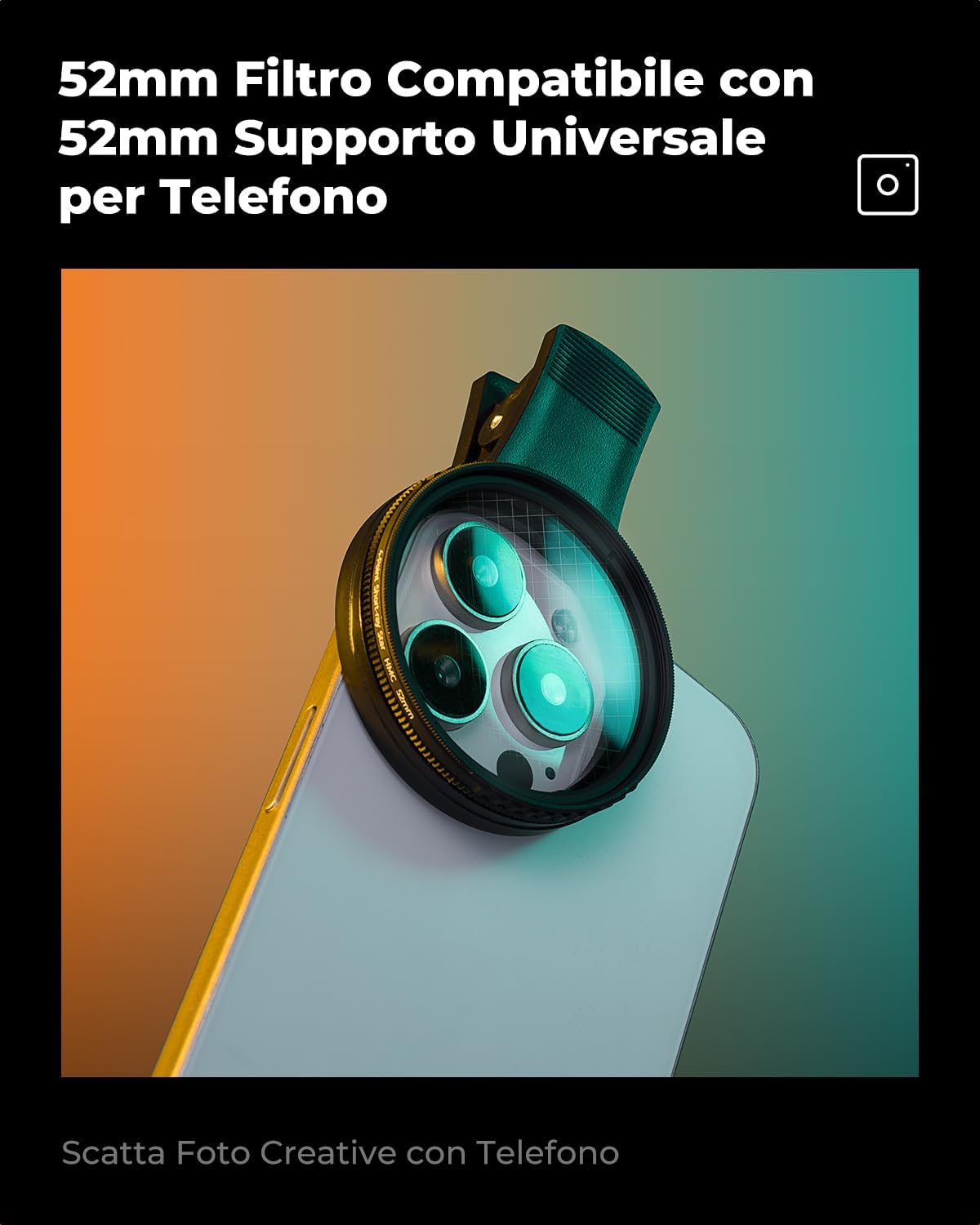 Thumbnail 1 de K&F CONCEPT Nano-Klear 52mm Filtri a Stella: effetto stellare regolabile in vetro AGC