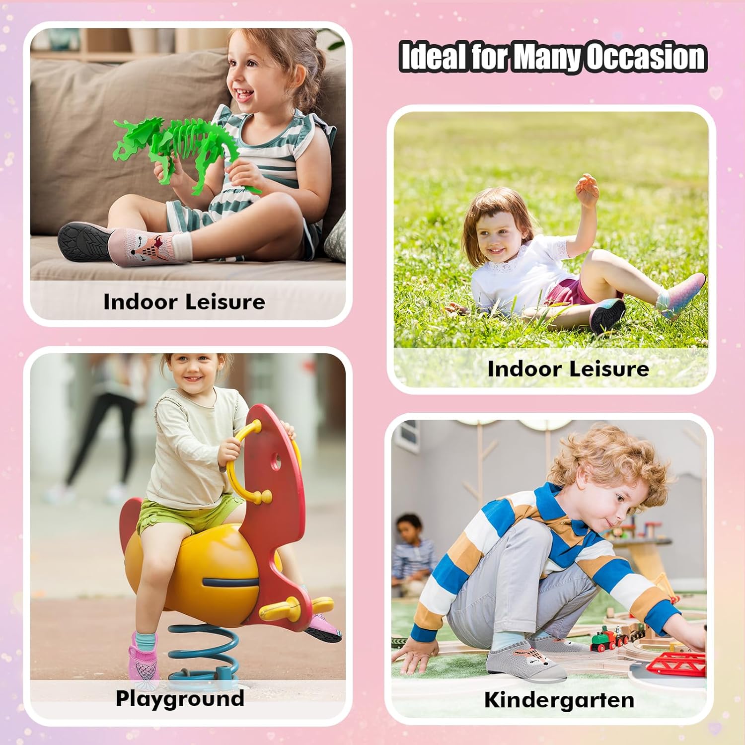 Detalle de IceUnicorn Hausschuhe Kinder – atmungsaktive, leichte Slippers mit rutschfester Sohle