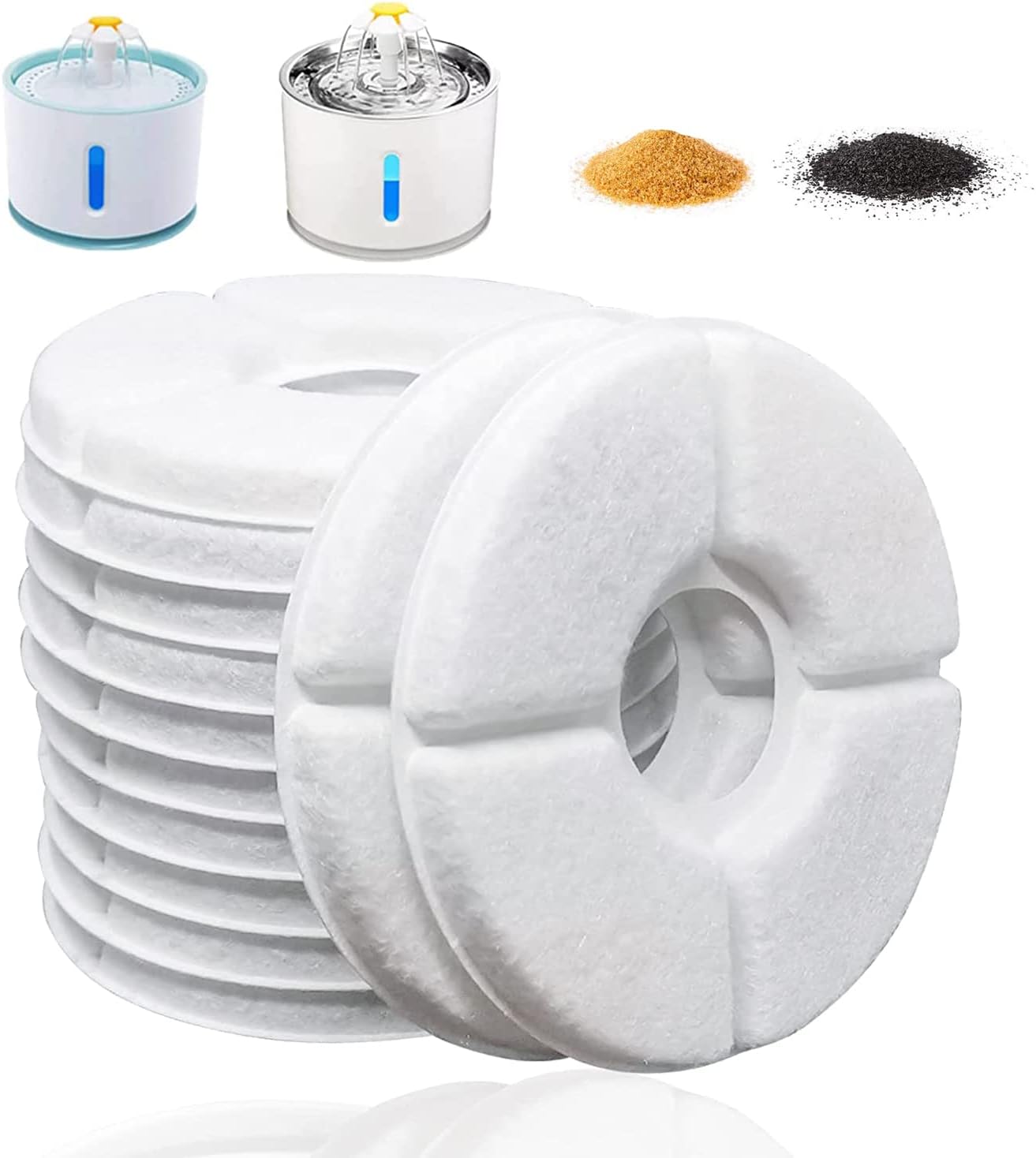 Detalle de Cirfifth 12 Pack Cat Water Fountain Filters with Triple-Layer Filtration