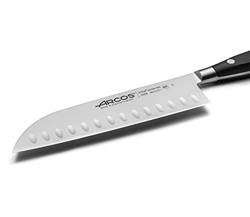 Detalle 1 de Santoku Riviera - Cuchillo Japonés, Acero Inoxidable, 180 mm 🗡
