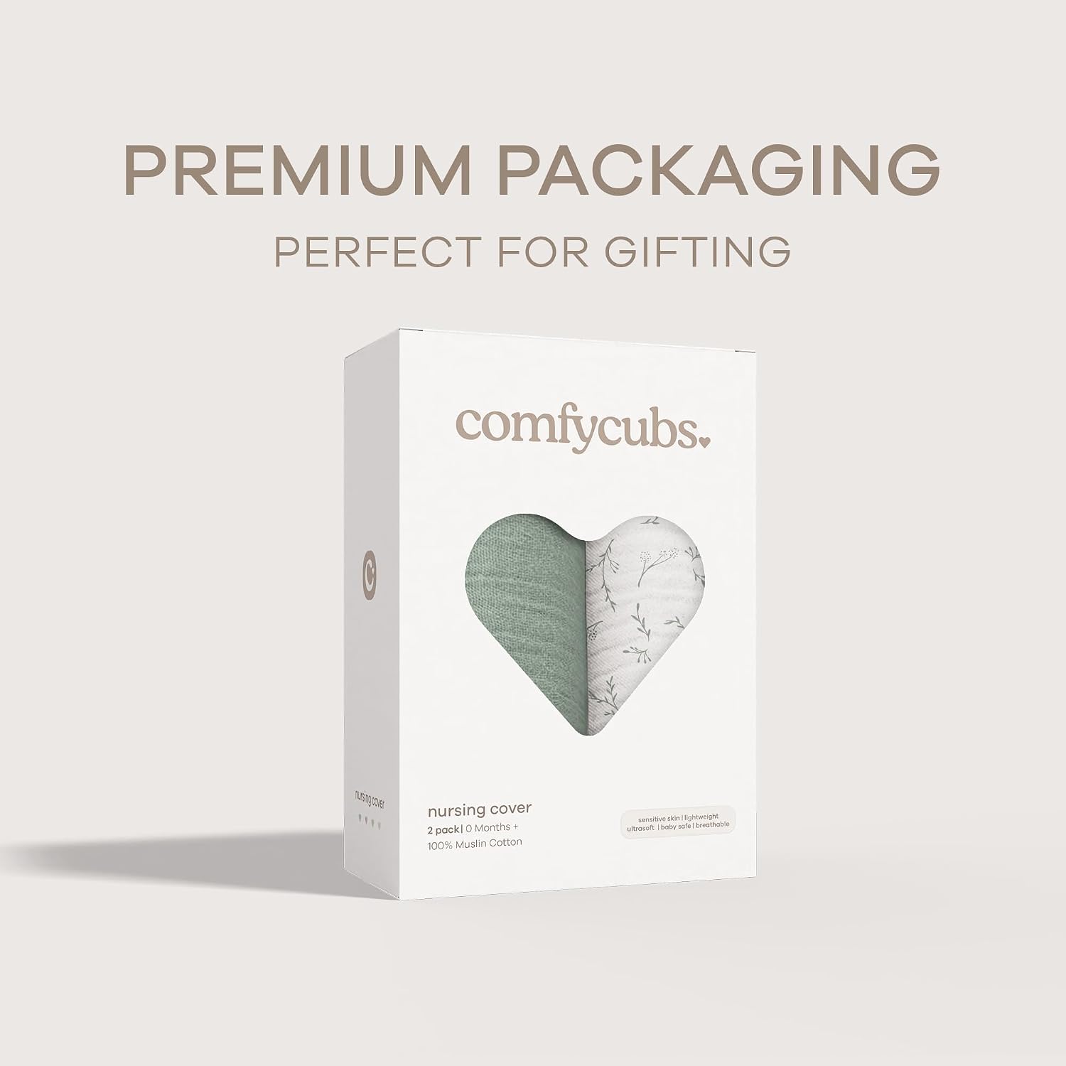 Thumbnail 5 de Comfy Cubs CC-421 Muslin Nursing Cover 2-Pack, 100% Cotton, Adjustable Neck Strap