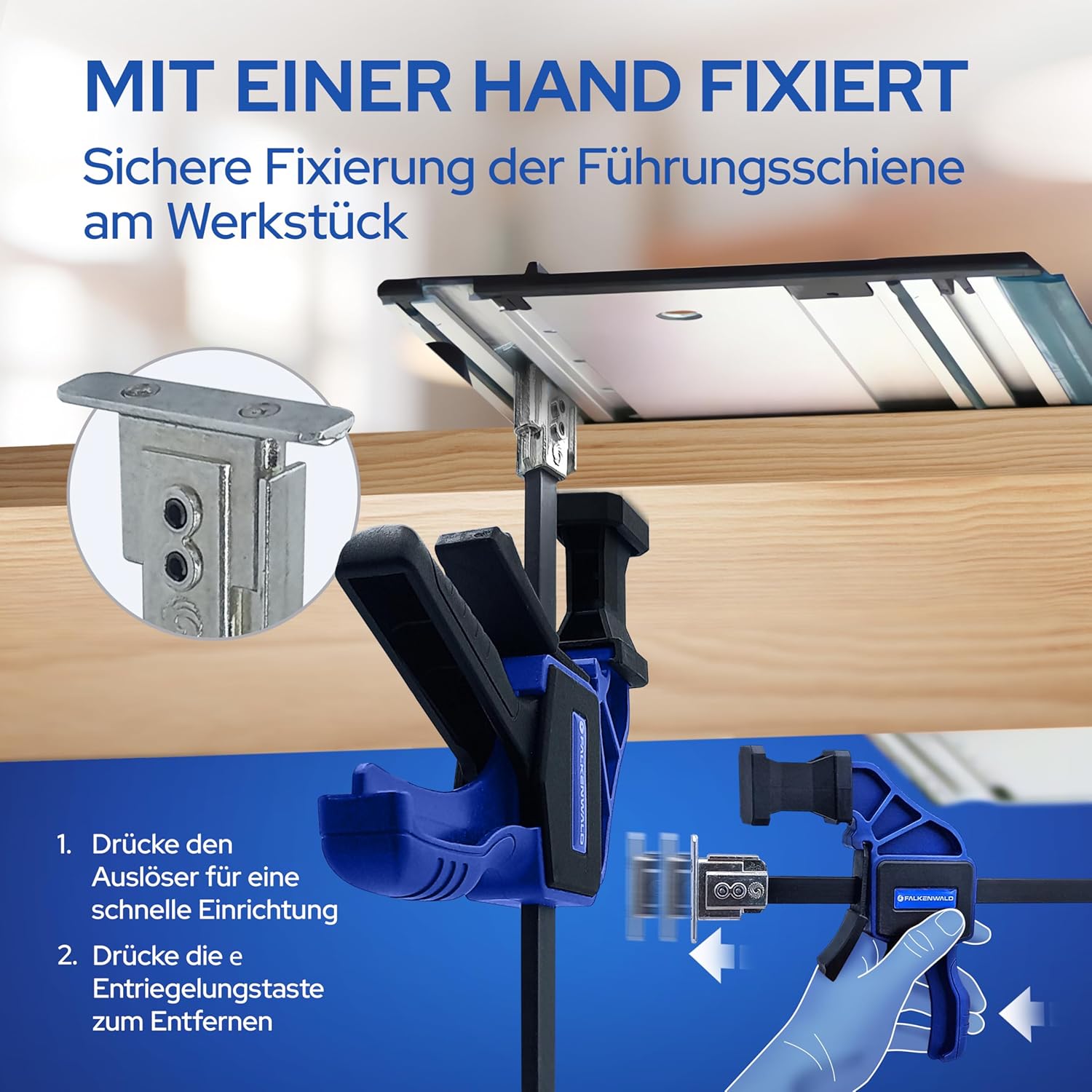 Thumbnail 2 de Falkenwald Einhandzwinge Set 2 Stück 🛠