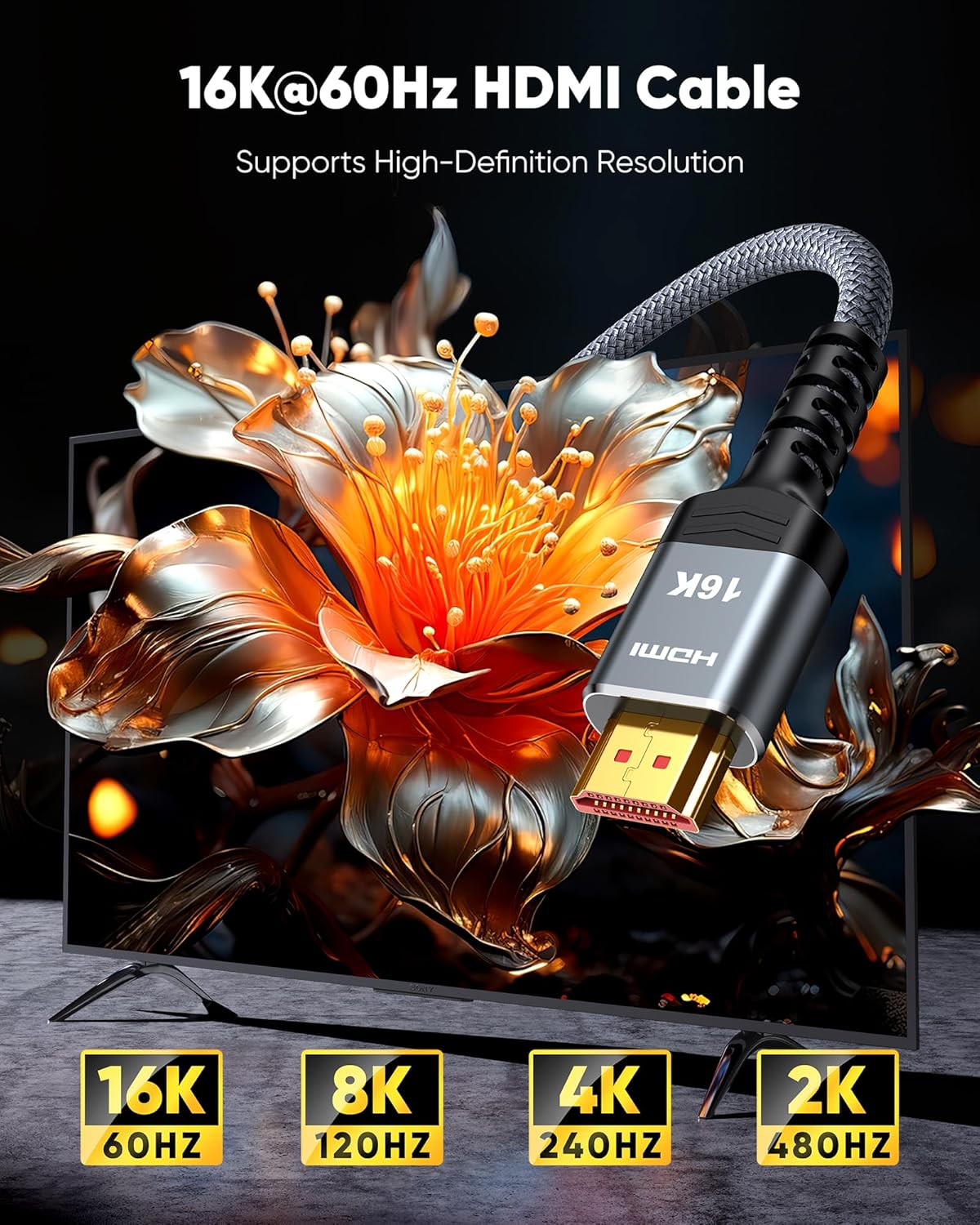 Thumbnail 1 de Snowkids HDMI cable 2m 16K 10K 8K