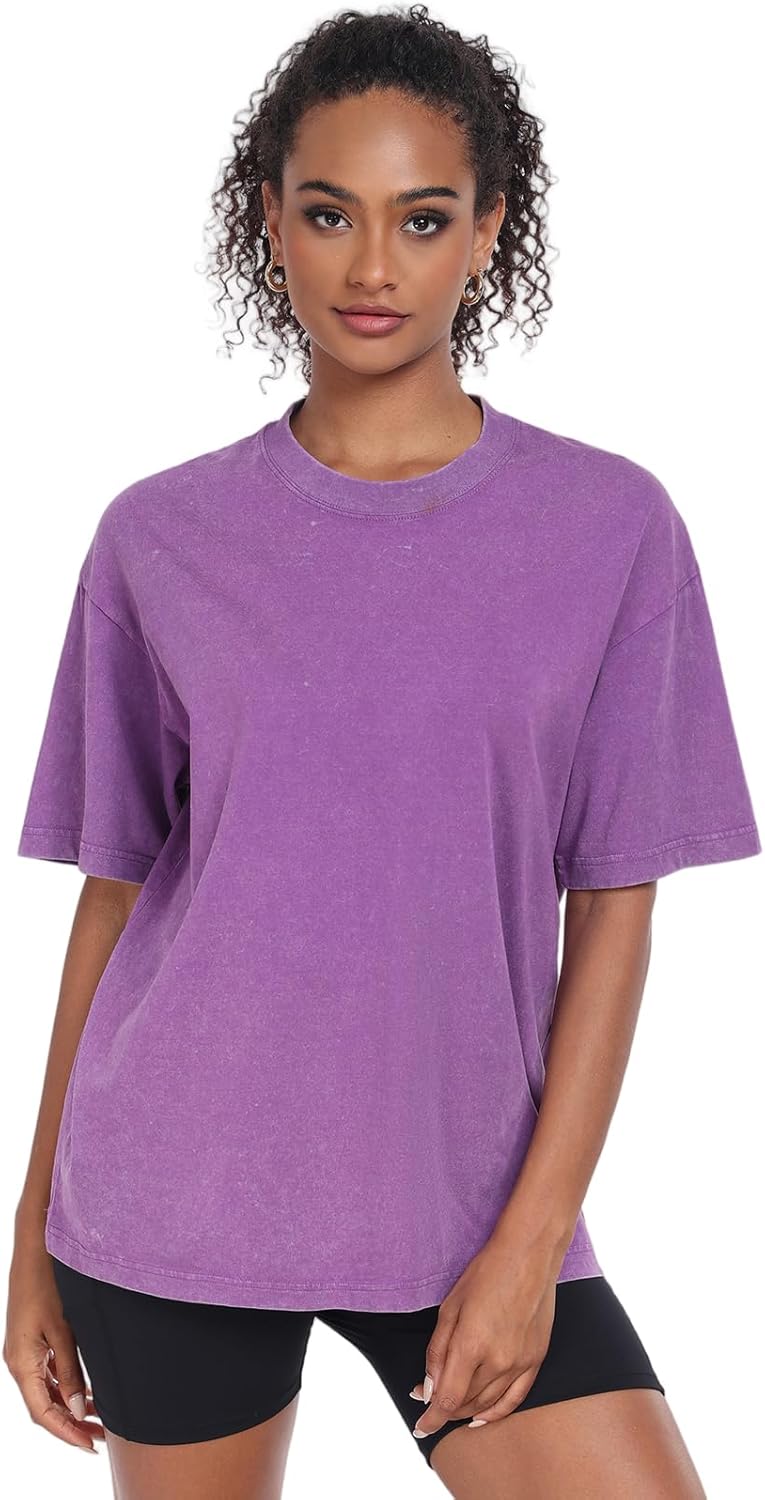 Detalle 2 de Womens Washed Vintage Oversized T-Shirt baggy tee