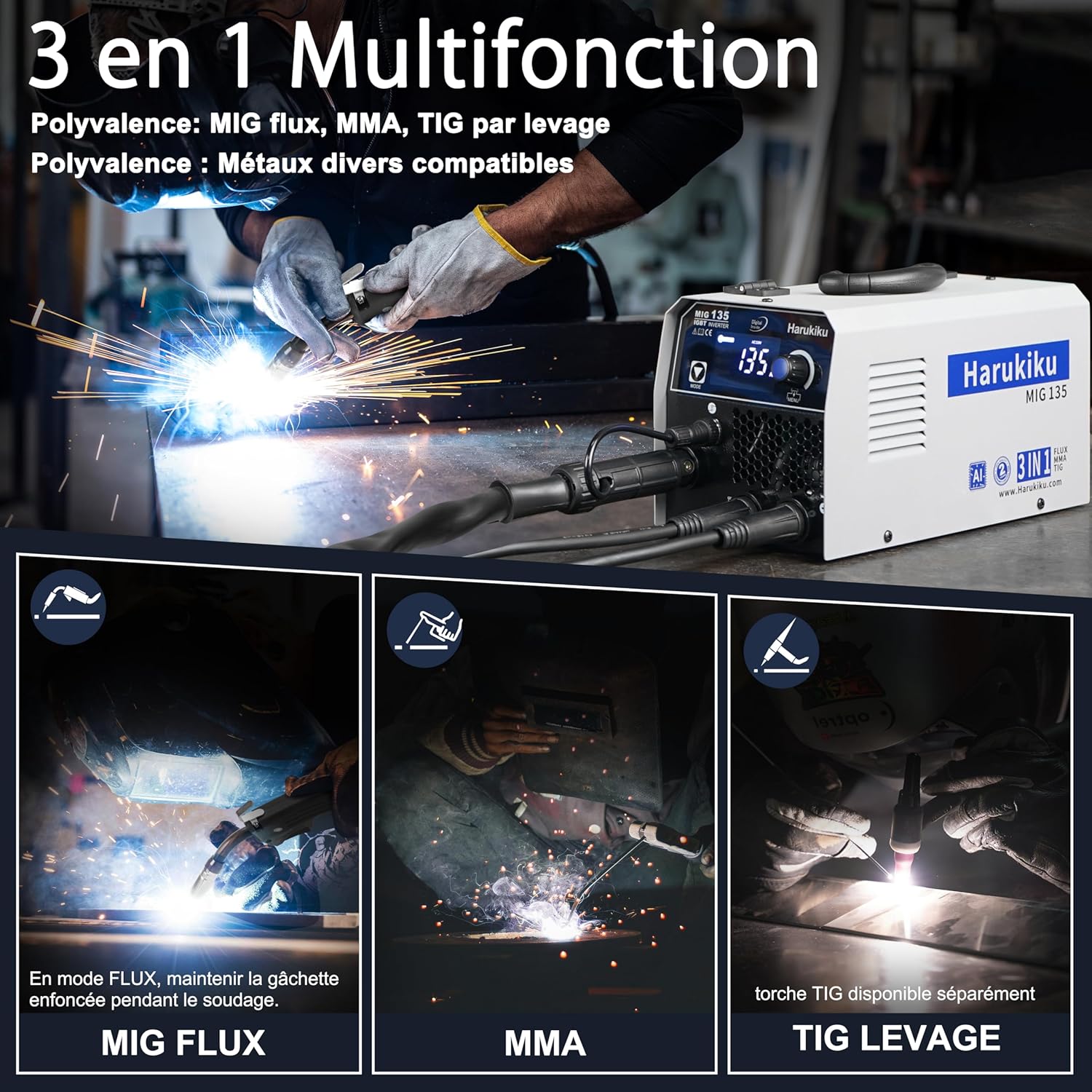 Thumbnail 3 de Harukiku 135A poste à souder 3,5 kg 🛠️