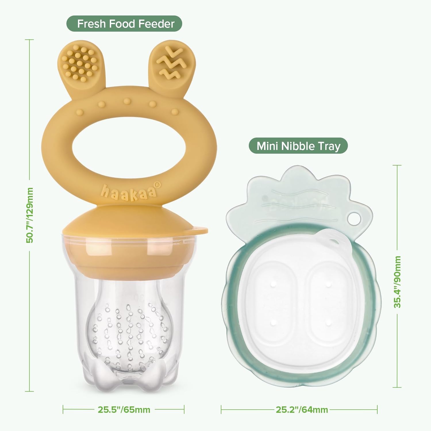 Thumbnail 6 de Haakaa Baby Fruit Food Feeder & Freezer Nibble Tray Combo (Mustard)