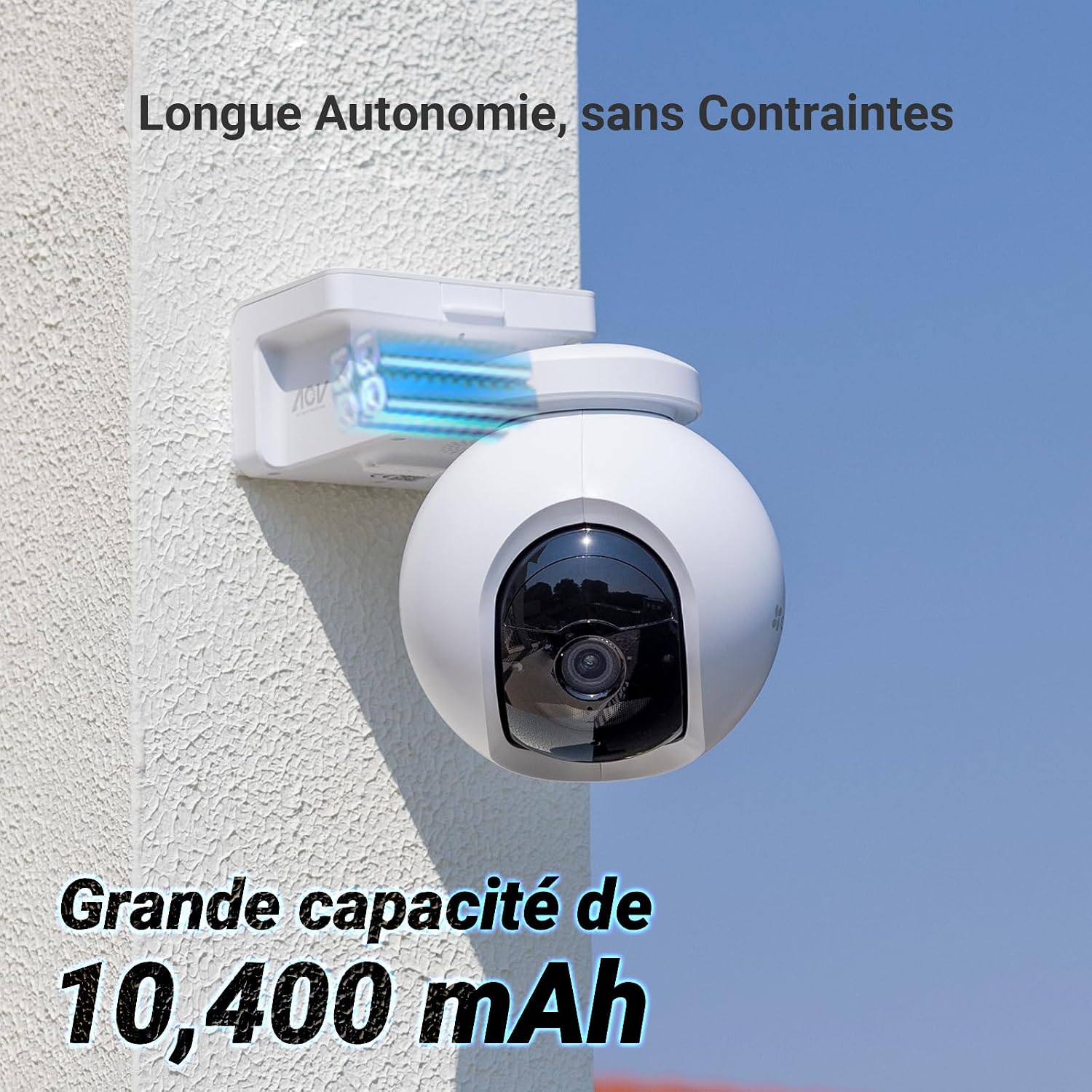 Detalle 2 de EZVIZ CB8 Pro 4K caméra extérieure 8MP, batterie 10400mAh