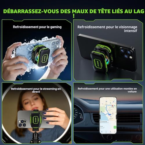 Thumbnail 6 de KOOVIVA Refroidisseur de téléphone Portable pour Jeux – Batterie magnétique et refroidissement rapide