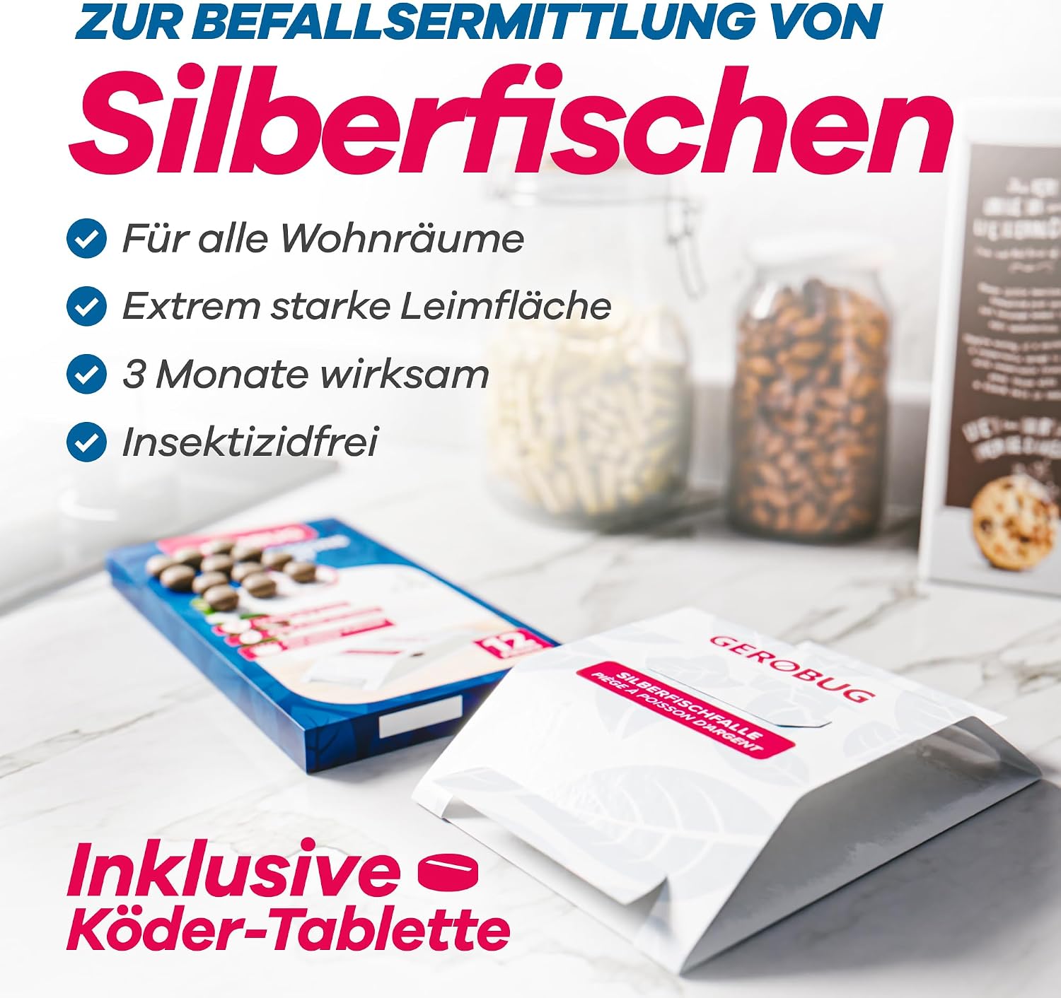 Thumbnail 1 de Gerobug Silberfischfalle 12 Stück – giftfrei, diskret und langlebig