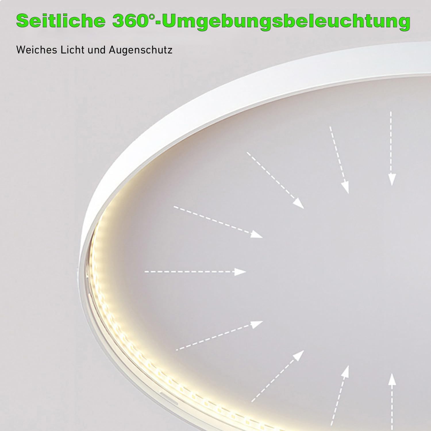 Thumbnail 5 de MGEELED Deckenleuchte Ø30 cm, 20W, 2400 lm, 3 Farbtemperaturen (3000K/4000K/6500K) – IP44