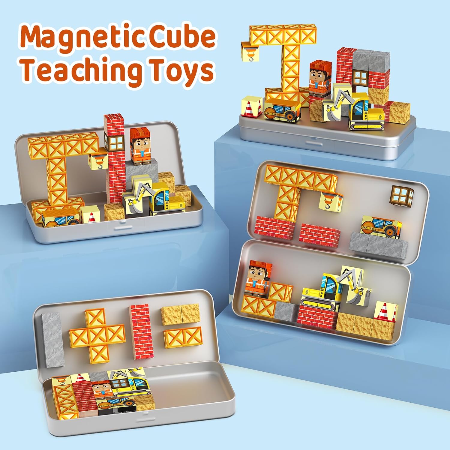 Detalle de Magnetic Blocks 35 PCS STEM Building Set 🧩