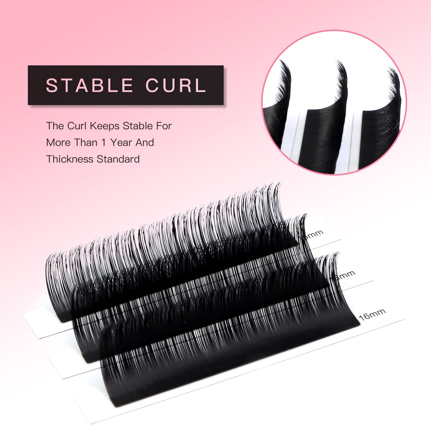 Detalle de TDANCE Lash Extension Matte Black Exacting Set: Mixed C Curl & Volume & Classic Options for Salon Use