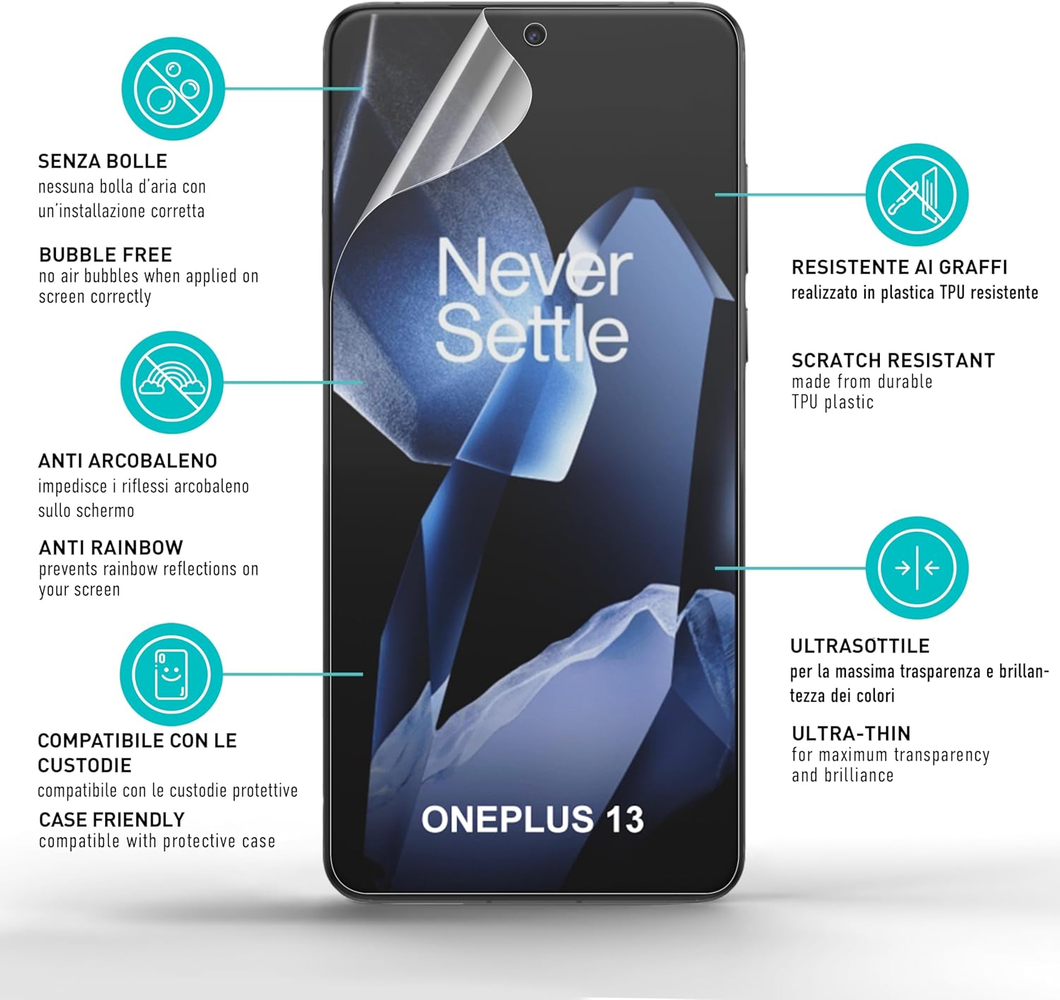 Thumbnail 4 de smartect TPU Pellicola Protettiva per OnePlus 13 – 2 Pezzi, Clear