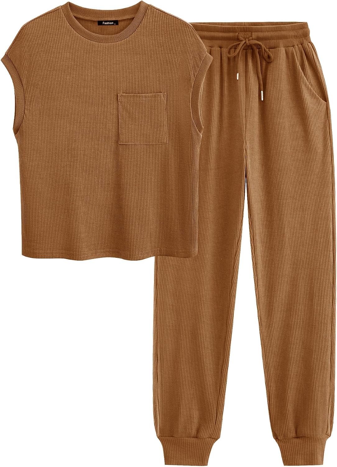 Detalle de BTFBM Women's Lounge Set, Ribbed Knit