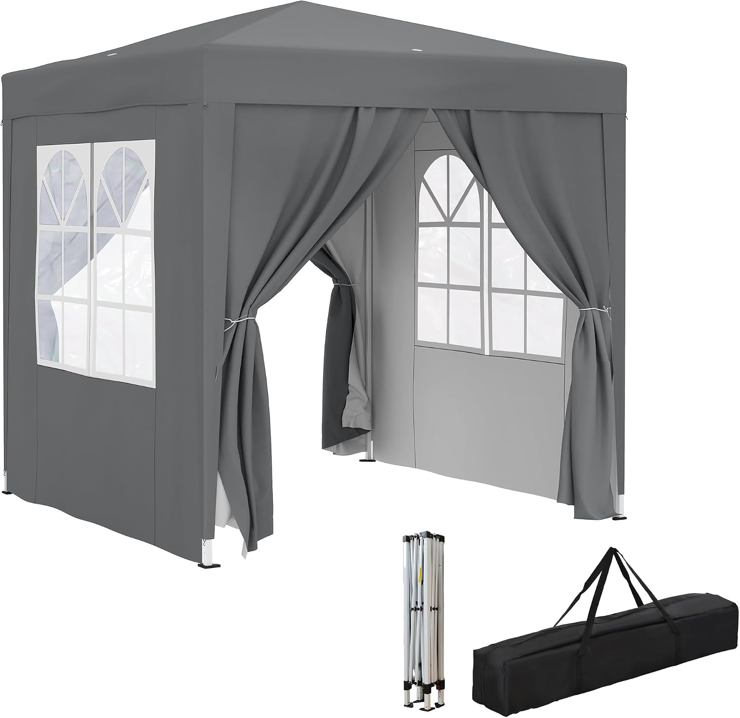 Detalle de Outsunny 2x2m Pop Up Gazebo Grey