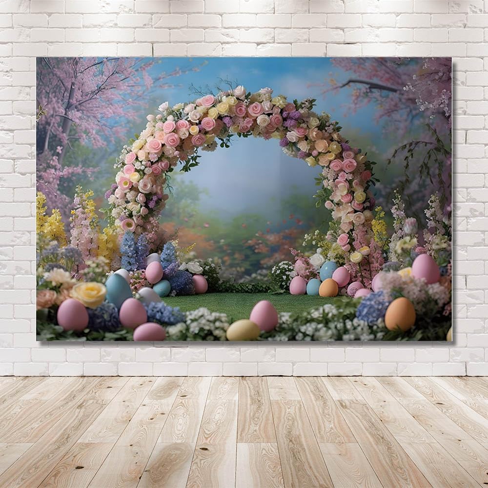 Thumbnail 3 de MEHOFOND 7x5ft Spring Easter Backdrop
