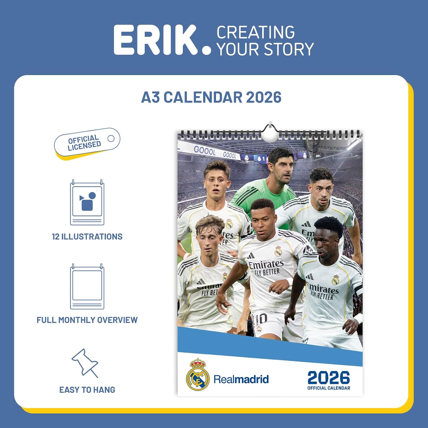Detalle 2 de Grupo Erik A3 Wall Calendar 2026