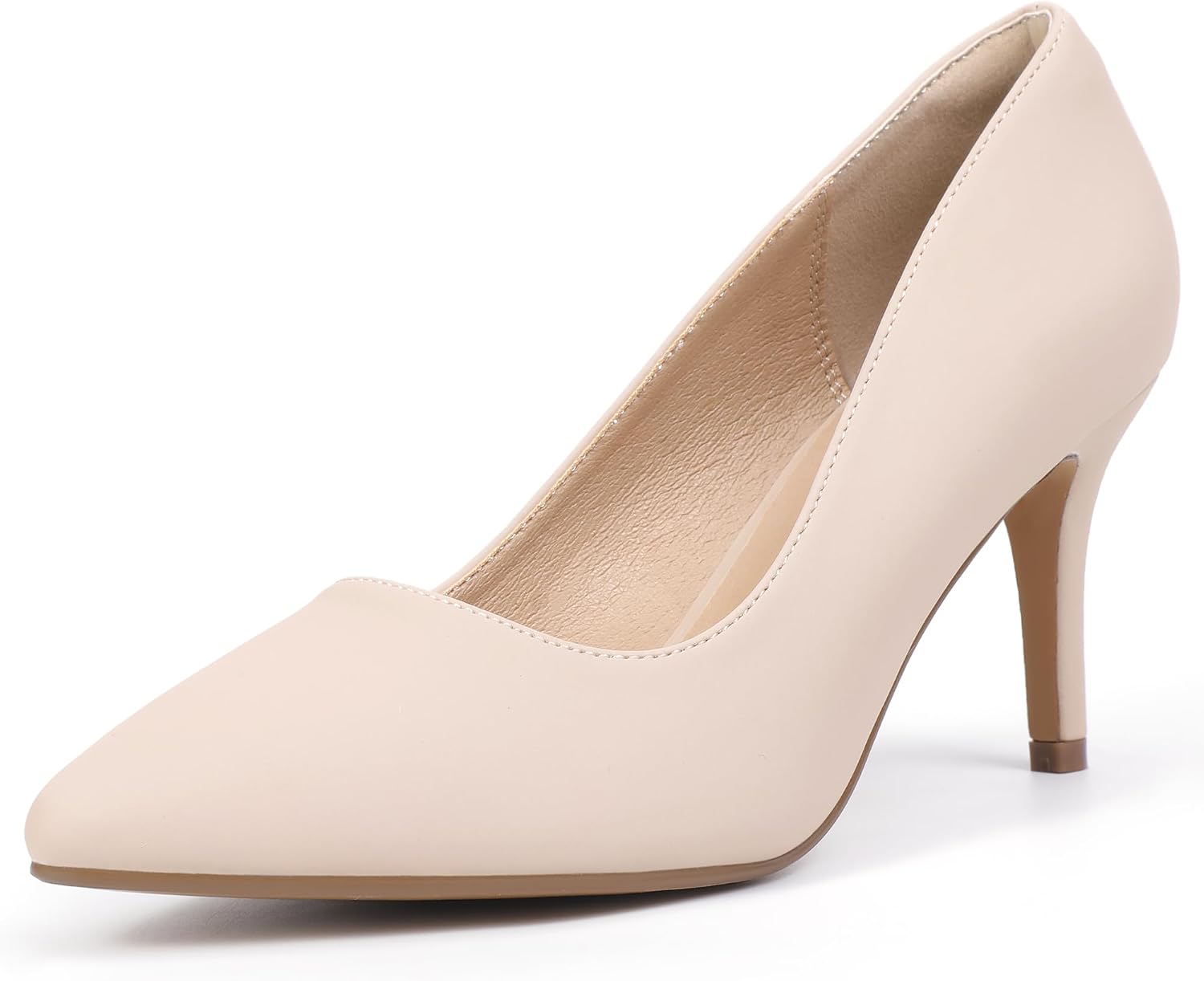 Detalle de IDIFU Women's Pointed-Toe Stiletto Pumps, 3-Inch Heel, Slip-On