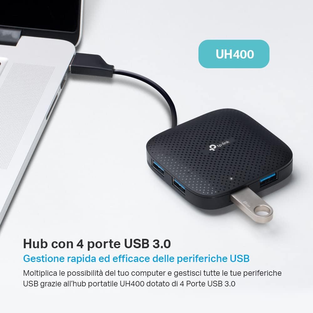 Thumbnail 5 de TP-Link UH400 Hub USB 3.0 4 porte 4-in-1 con cavo pieghevole e 4 LED indicatori