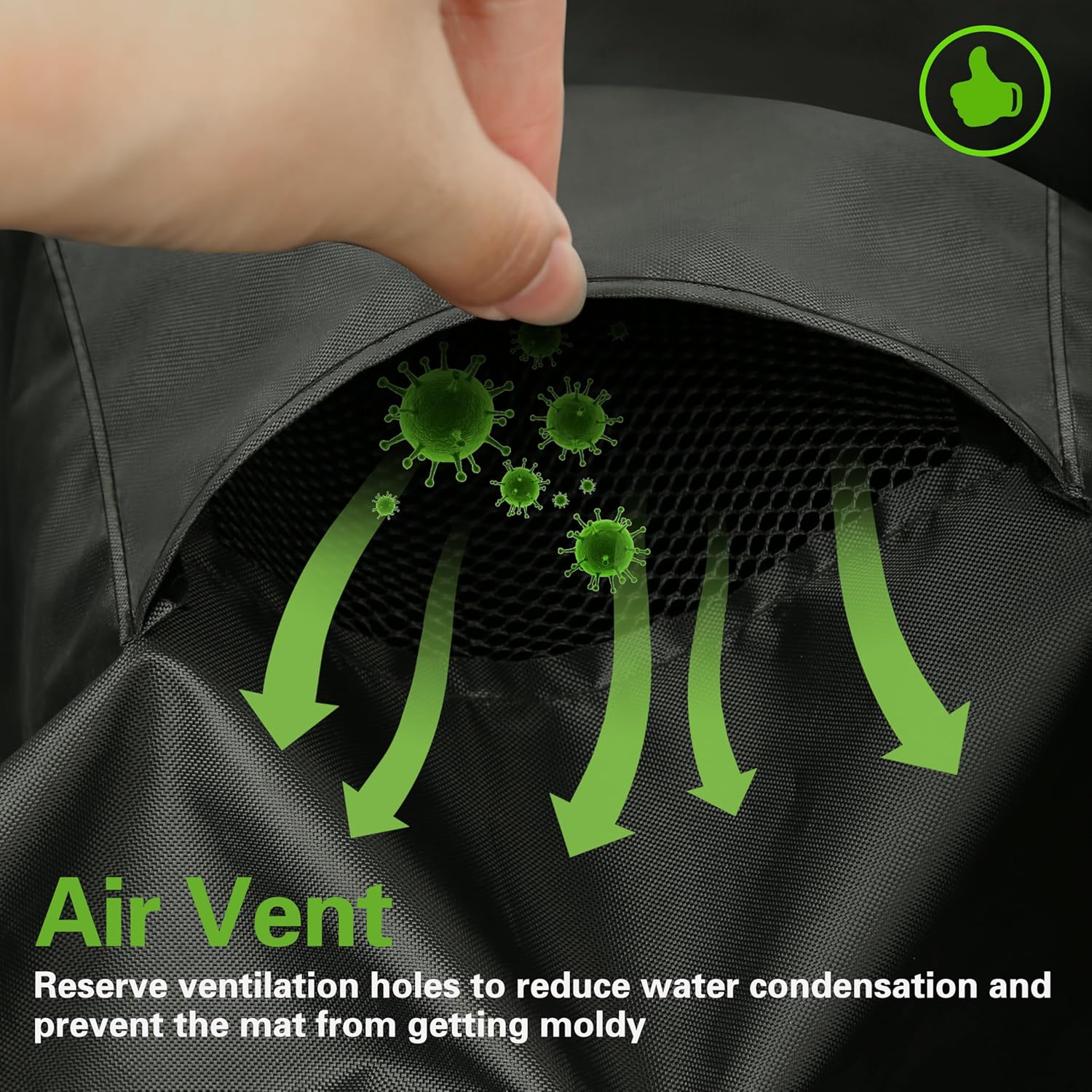 Thumbnail 2 de Outdoor Garden Furniture Cover (242 x 182 x 100cm) – Waterproof 420D Oxford with Air Vent and Storage Bag