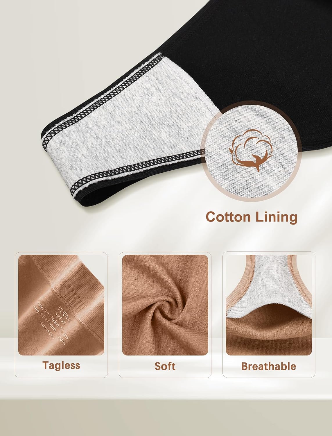 Thumbnail 5 de VOENXE Nahtloser String Tanga Damen – 5er Pack, Hohe Taille, Unsichtbar, Nylon
