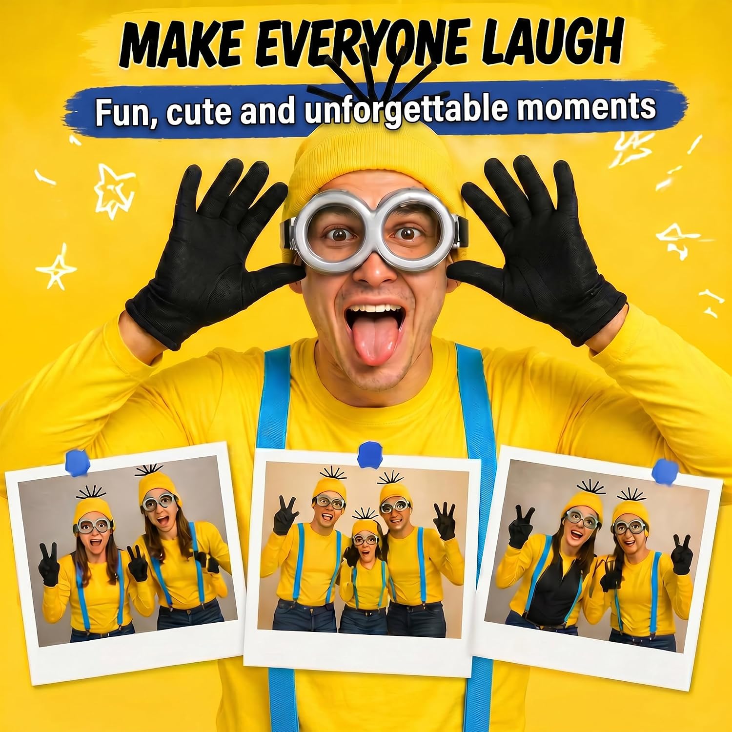 Detalle de Rilcn Cosplay Costume Accessory Set for Adults (5-piece beanie, gloves, goggles & more)