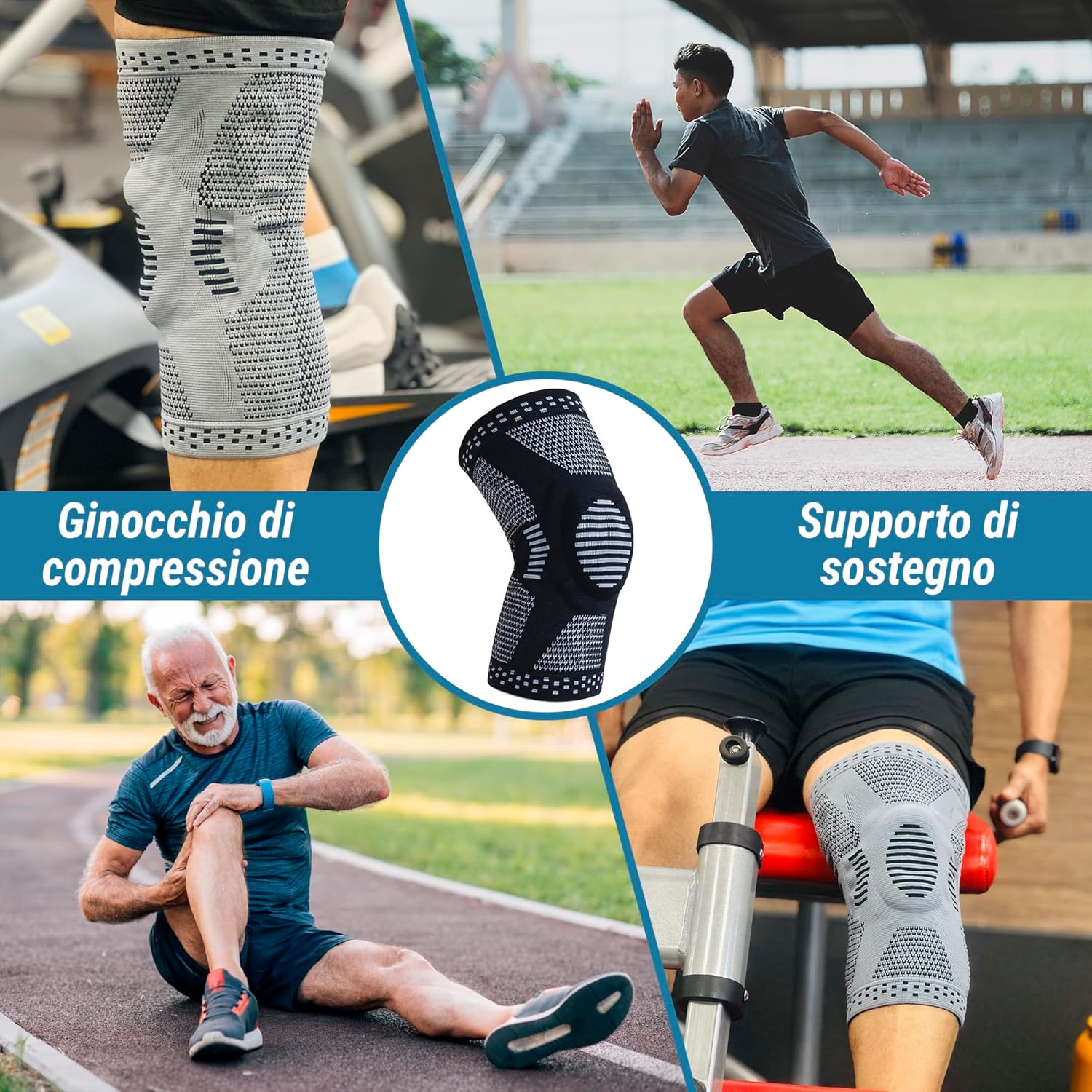 Thumbnail 4 de 360 RELIEF Ginocchiera a Compressione con Imbottitura in Gel – Un supporto versatile per uomo e donna