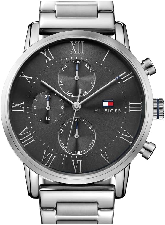 Thumbnail 1 de Tommy Hilfiger Multi Zifferblatt Quarz Uhr für Herren – Edelstahl- oder Lederarmband, 44 mm