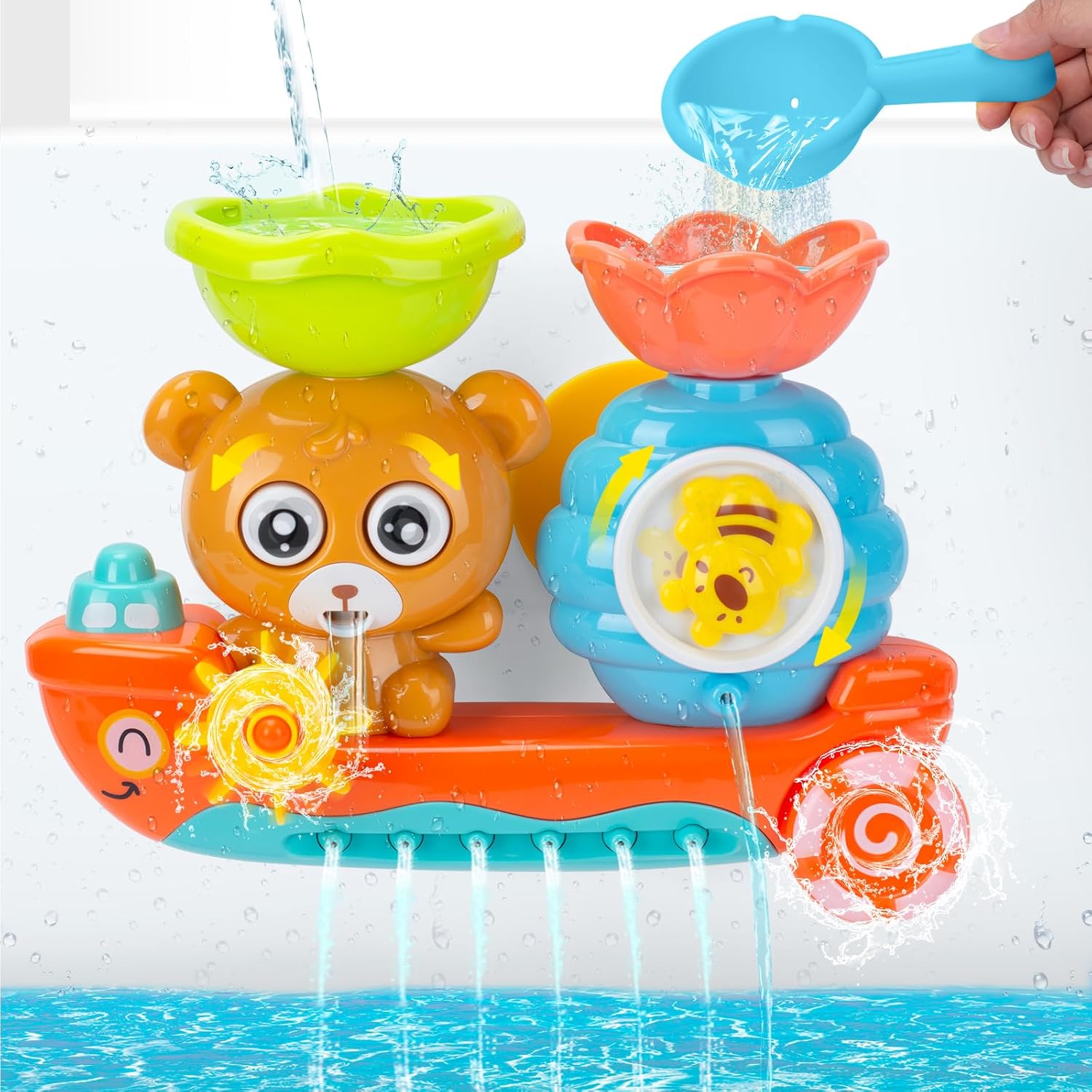 Detalle de RILSO Badewannenspielzeug für Babys und Kleinkinder (ab 6–18 Monate bis 1–3+ Jahre)