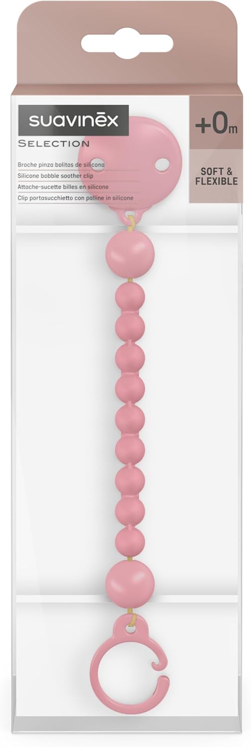 Detalle de Suavinex Attache Tétine en Silicone – Colour Essence, Fuchsia