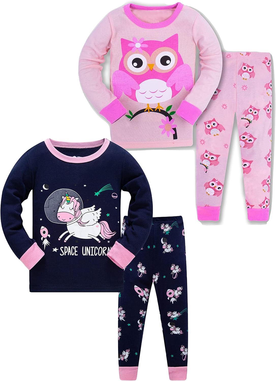 Detalle de SOIBEEN Mädchen Pyjamas Set 100% Baumwolle 2-12 Jahre