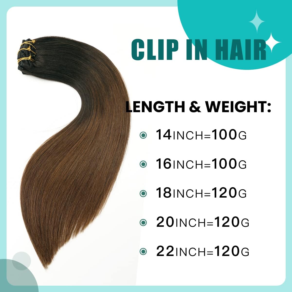 Detalle de SURNEL Extensiones de Pelo Natural C#1BT4 35cm, 6 Piezas 💇♀