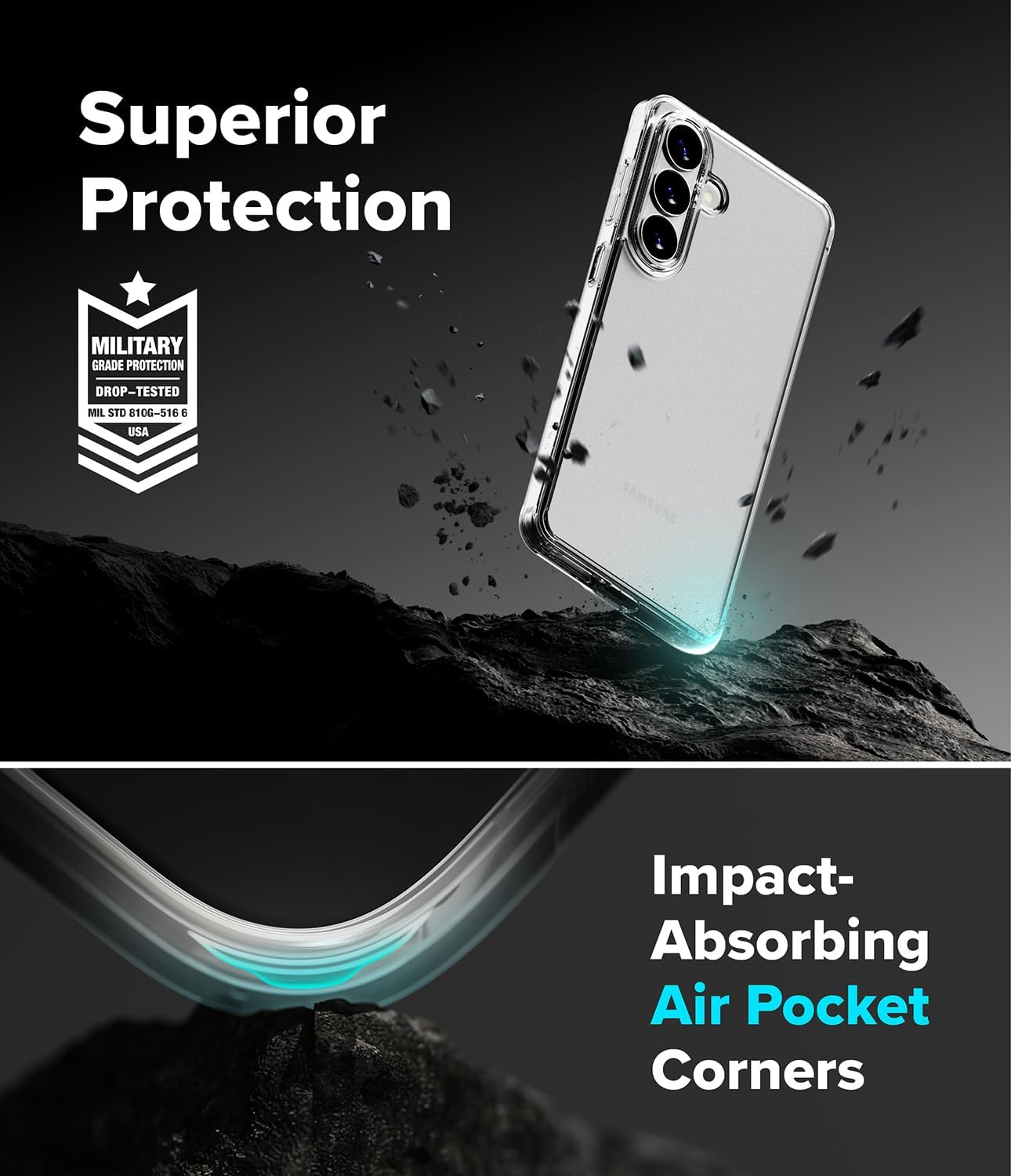 Detalle de Ringke Fusion Case for Samsung Galaxy S26 Plus – Anti-Fingerprint Matte Translucent with Shockproof Bumper