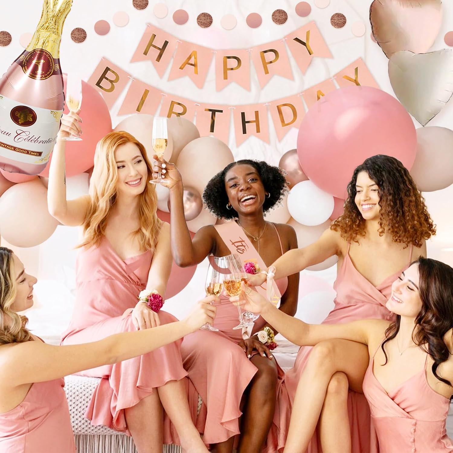 Thumbnail 2 de Geburtstagsdeko Rosa Beige – Mädchen & Frauen