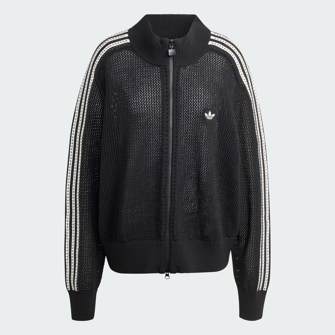 Detalle de Chaqueta deportiva de punto con ganchillo Firebird de Adidas