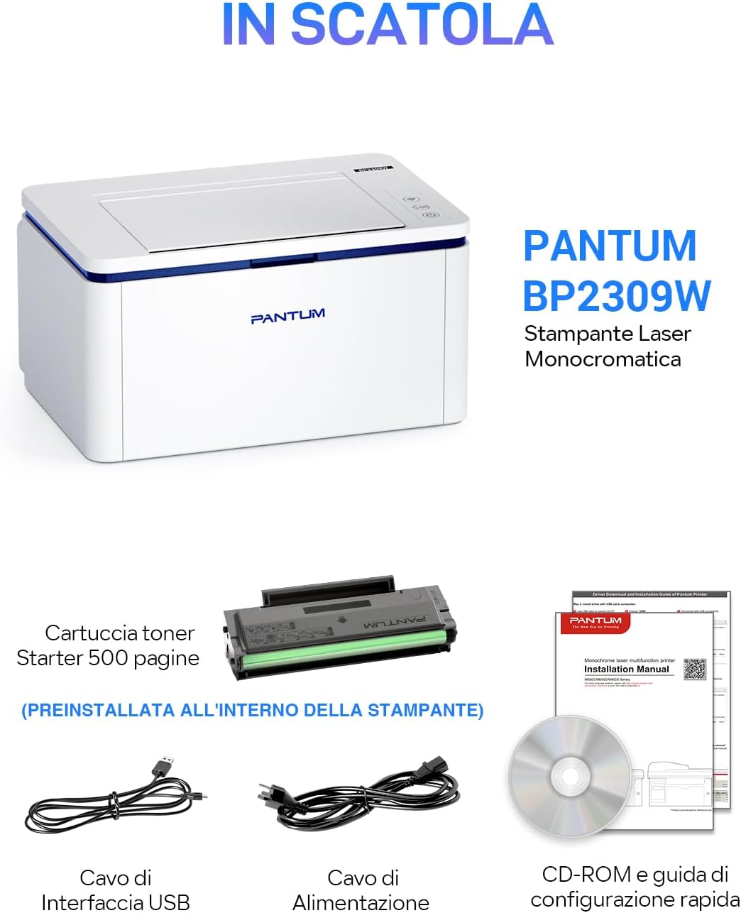 Thumbnail 5 de Pantum BP2309W: stampante laser wireless compatta per casa e piccolo ufficio