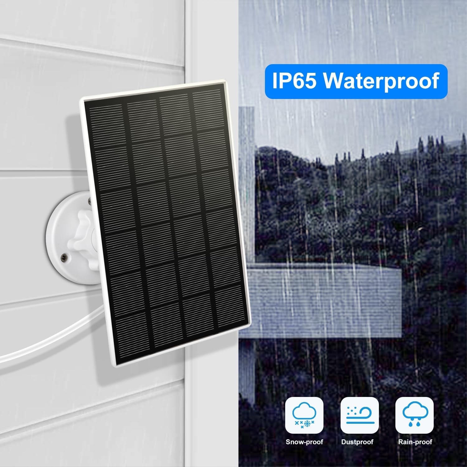 Thumbnail 4 de VIEWZONE Solar Panel for Ring Spotlight Cam 3.5W USB-C