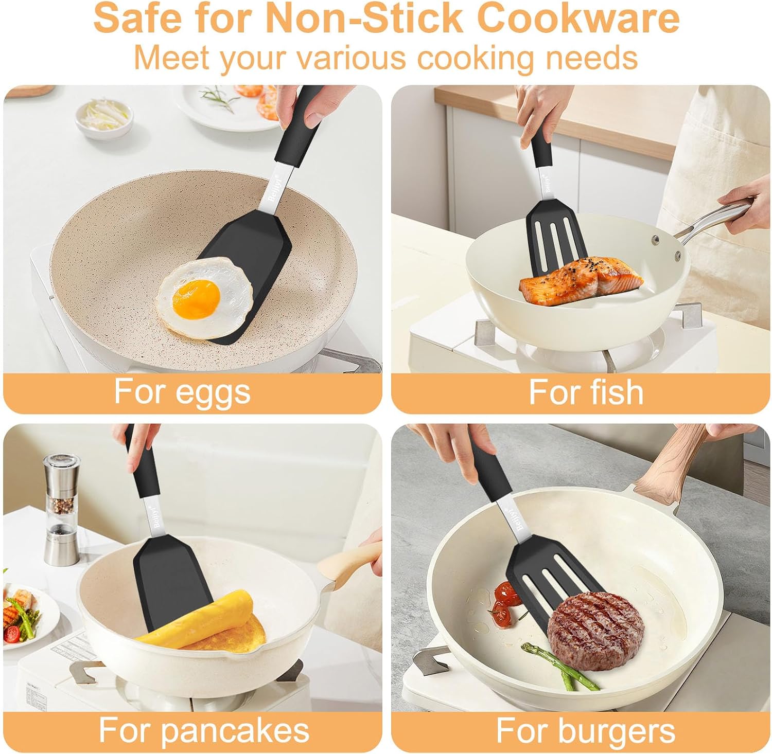 Thumbnail 6 de Beijiyi Silicone Spatula Set, 2-Piece